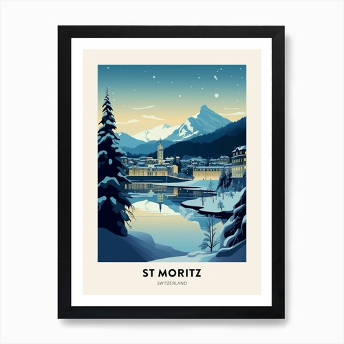 Winter night travel poster - night,