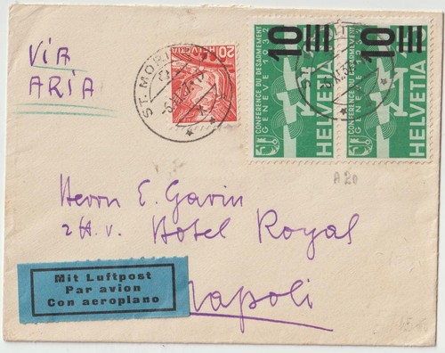 Switzerland 1937 airmail - switzerland,