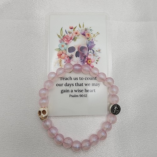 Pink memento mori - memento, skull