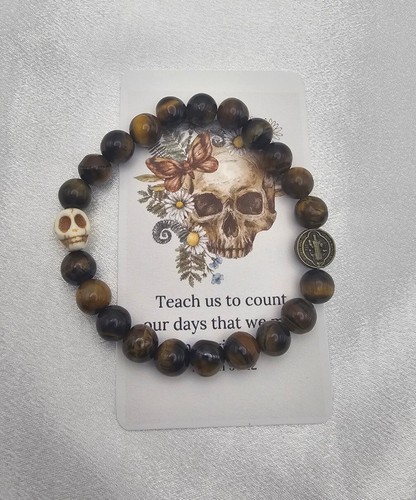 Brown tiger eye memento mori - eye,
