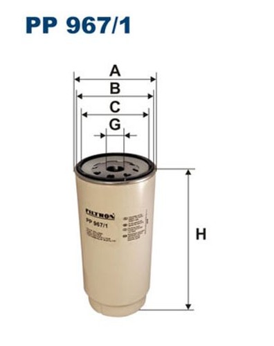 Fits filtron 967 fuel - filtron, 967/1