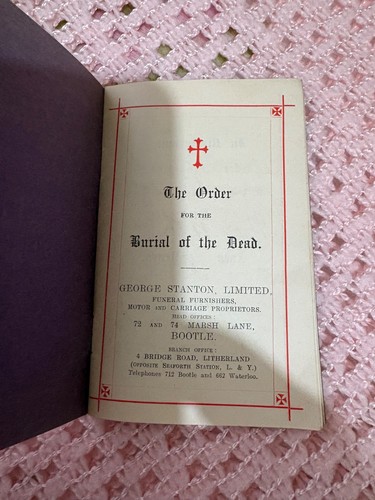 Antique bootle liverpool death - bootle,